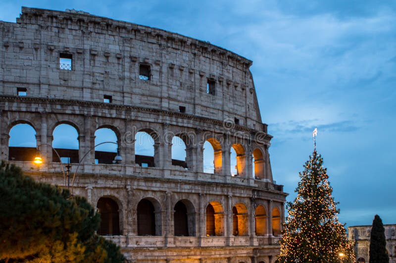 The Coloseum of Rome seen at night from Piazza del Colosseo. The Coloseum of Rome seen at night from Piazza del Colosseo