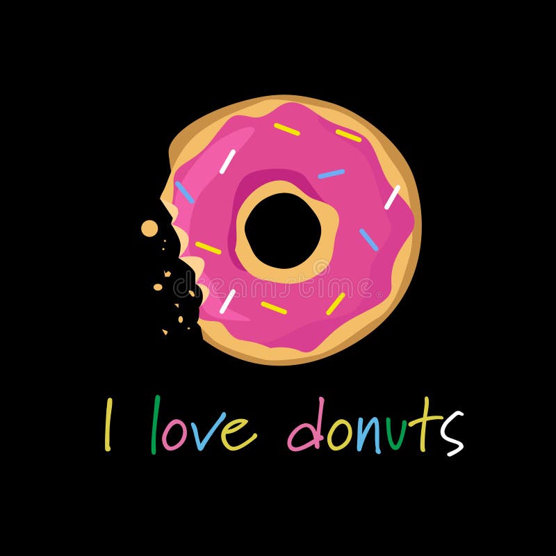 Το Donuts κάλυψε τη ζωηρόχρωμη τήξη που δαγκώθηκε από την εγγραφή του μαύρου υποβάθρου ευχετήριων καρτών προτύπων ελεύθερη απεικόνιση δικαιώματος Το Donuts κάλυψε τη ζωηρόχρωμη τήξη που δαγκώθηκε από την εγγραφή του μαύρου υποβάθρου ευχετήριων καρτών προτύπων ελεύθερη απεικόνιση δικαιώματος