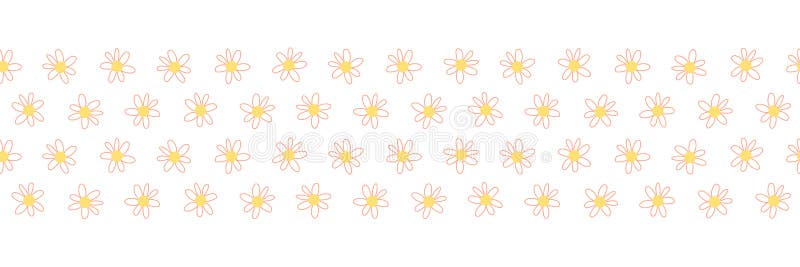 Το Doodle ανθίζει το άνευ ραφής διάνυσμα επαναλαμβάνει τα σύνορα Συρμένο χέρι floral κοράλλι συνόρων κίτρινο Συρμένο χέρι απλό di ελεύθερη απεικόνιση δικαιώματος Το Doodle ανθίζει το άνευ ραφής διάνυσμα επαναλαμβάνει τα σύνορα Συρμένο χέρι floral κοράλλι συνόρων κίτρινο Συρμένο χέρι απλό di ελεύθερη απεικόνιση δικαιώματος