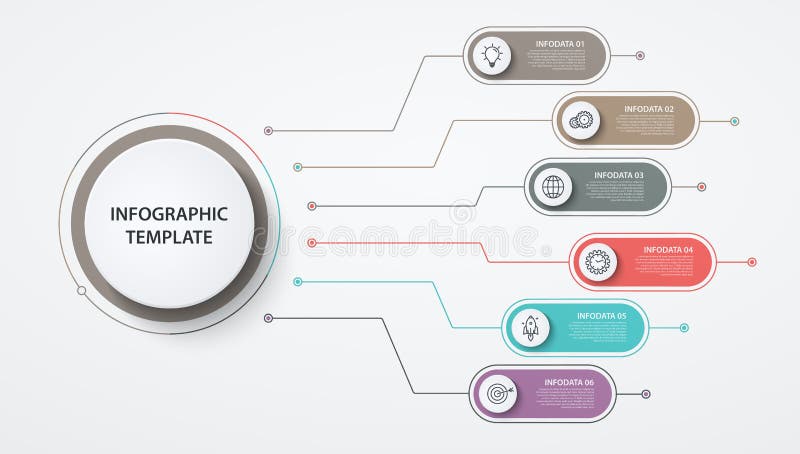 Το Infographics περιβάλλει 6 επιλογές ή βήματα Επιχειρησιακή έννοια, διάγραμμα φραγμών, γραφική παράσταση πληροφοριών, διαδικασίε διανυσματική απεικόνιση Το Infographics περιβάλλει 6 επιλογές ή βήματα Επιχειρησιακή έννοια, διάγραμμα φραγμών, γραφική παράσταση πληροφοριών, διαδικασίε διανυσματική απεικόνιση