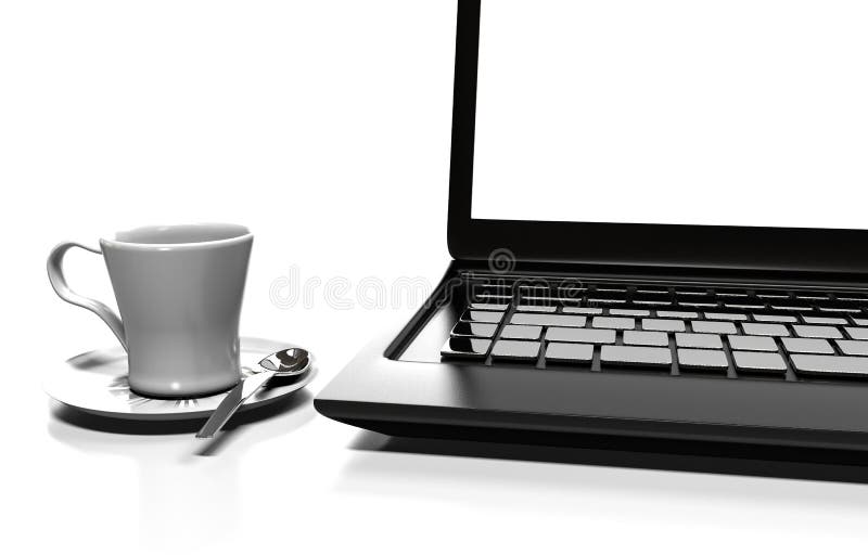 Το lap-top που απομονώνεται στο λευκό με το ψαλίδισμα της πορείας, τρισδιάστατης δίνει απεικόνιση αποθεμάτων Το lap-top που απομονώνεται στο λευκό με το ψαλίδισμα της πορείας, τρισδιάστατης δίνει απεικόνιση αποθεμάτων
