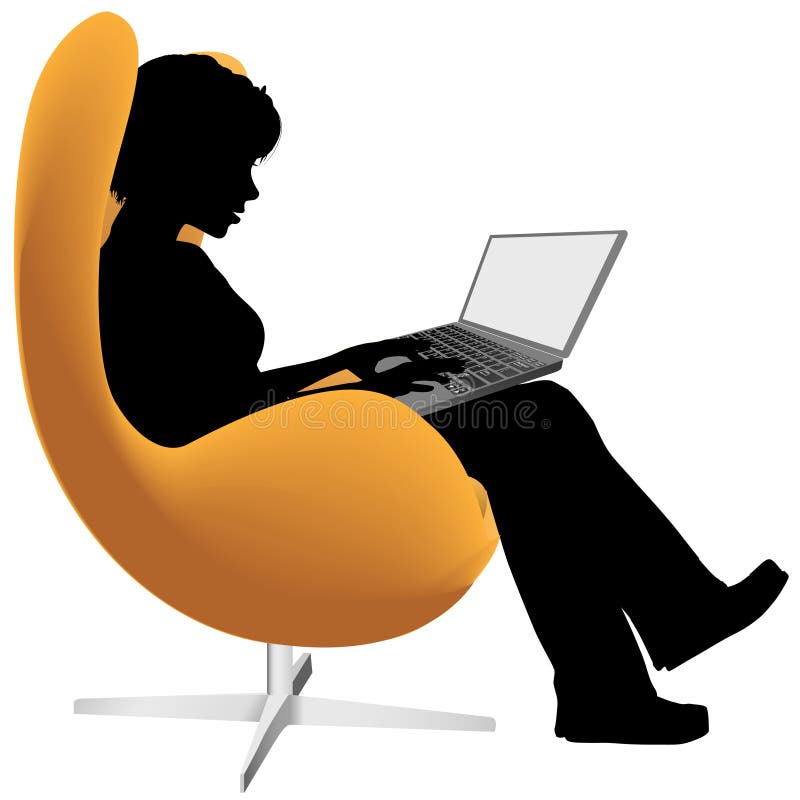 το lap-top υπολογιστών εδρών κά&t διανυσματική απεικόνιση το lap-top υπολογιστών εδρών κά&t διανυσματική απεικόνιση