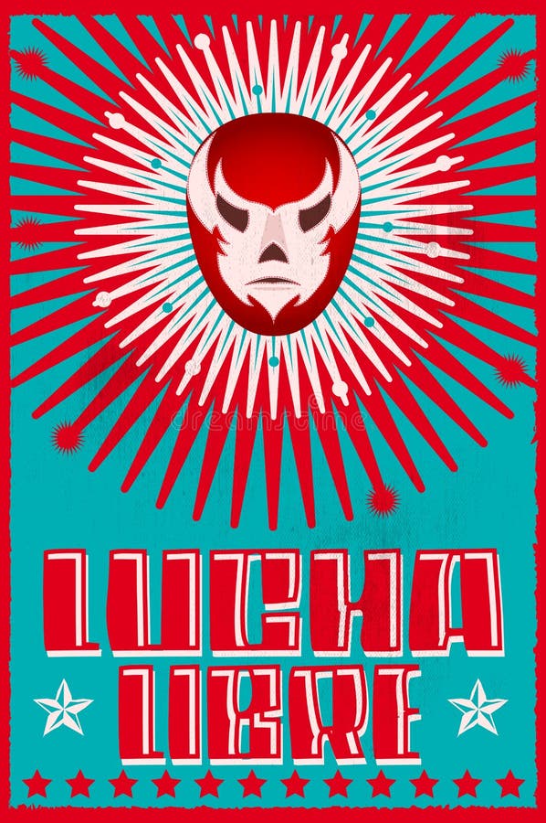 Το Lucha Libre που παλεύει την ισπανική μάσκα παλαιστών κειμένων μεξικάνικη η αφίσα διανυσματική απεικόνιση Το Lucha Libre που παλεύει την ισπανική μάσκα παλαιστών κειμένων μεξικάνικη η αφίσα διανυσματική απεικόνιση