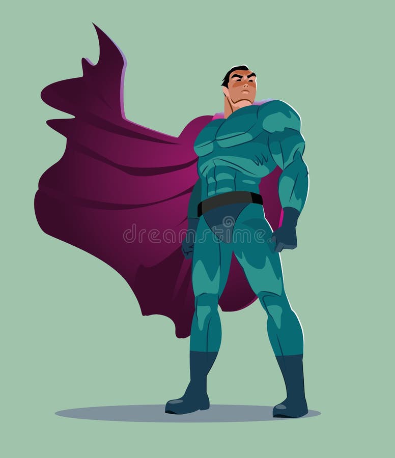 Το Superhero εξετάζει την απόσταση απεικόνιση αποθεμάτων Το Superhero εξετάζει την απόσταση απεικόνιση αποθεμάτων