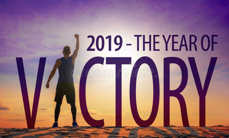 2019 - Το έτος νίκης στοκ φωτογραφίες