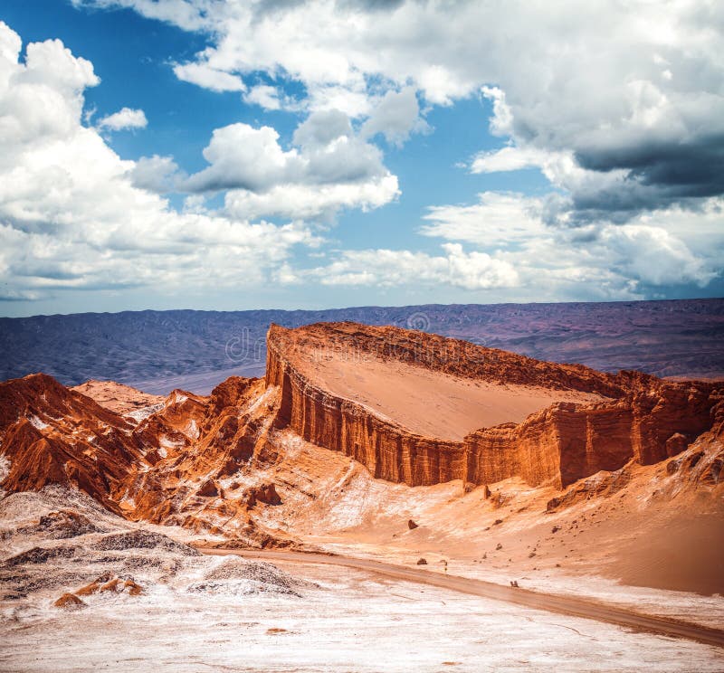 Amphitheatre is beautiful geological formation of Moon Valley in Atacama Desert, Chile. Amphitheatre is beautiful geological formation of Moon Valley in Atacama Desert, Chile