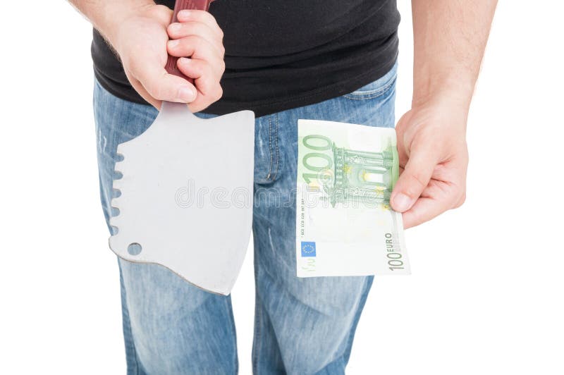 Το αρσενικό χέρι κινηματογραφήσεων σε πρώτο πλάνο απειλεί να λάβει τα χρήματα στοκ εικόνες με δικαίωμα ελεύθερης χρήσης