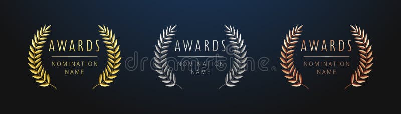 Το βραβείο υπογράφει το ένα δύο τρία διανυσματική απεικόνιση Το βραβείο υπογράφει το ένα δύο τρία διανυσματική απεικόνιση