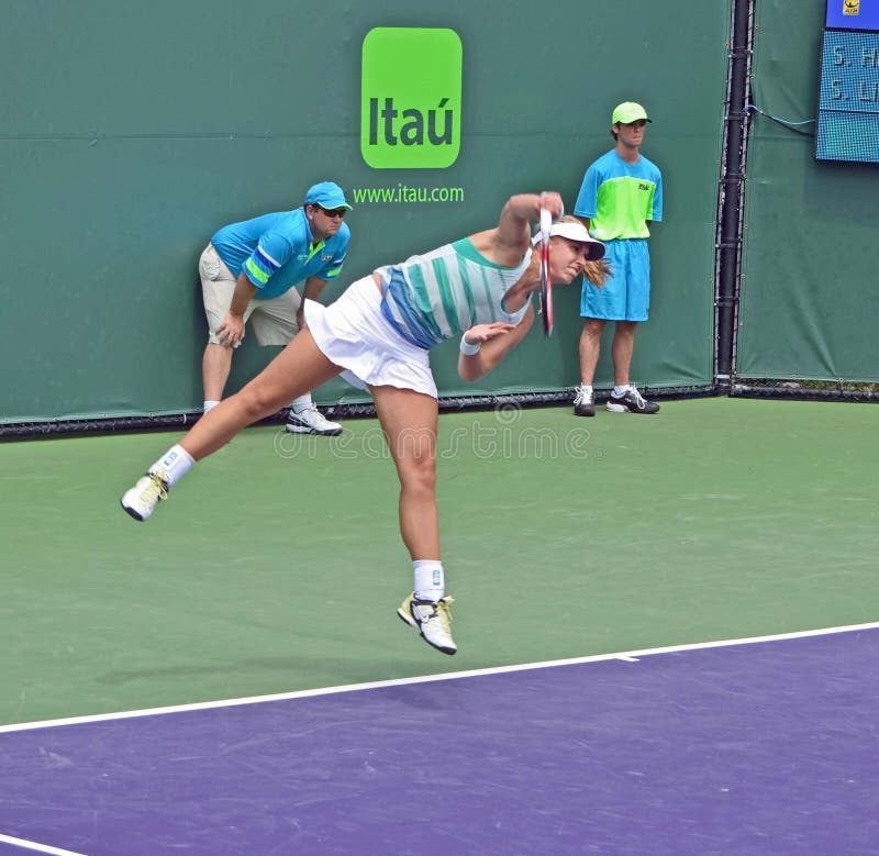 Κεντρικός υπολογιστής δύναμης της Sabine Lisicki στοκ φωτογραφία