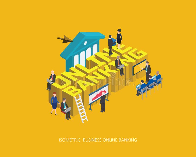 Το επίπεδο τρισδιάστατο isometric διανυσματικό σχέδιο τραπεζικής έννοιας απεικόνισης σε απευθείας σύνδεση, αφαιρεί το αστικό σύγχ διανυσματική απεικόνιση Το επίπεδο τρισδιάστατο isometric διανυσματικό σχέδιο τραπεζικής έννοιας απεικόνισης σε απευθείας σύνδεση, αφαιρεί το αστικό σύγχ διανυσματική απεικόνιση