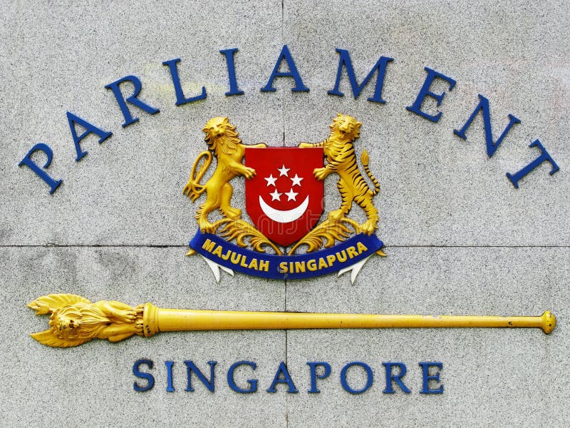 Singapore Parliament emblem at No. 1 Parliament Place, Singapore, March 1 2011 - Singapore Parliament emblem. Singapore Parliament emblem at No. 1 Parliament Place, Singapore, March 1 2011 - Singapore Parliament emblem