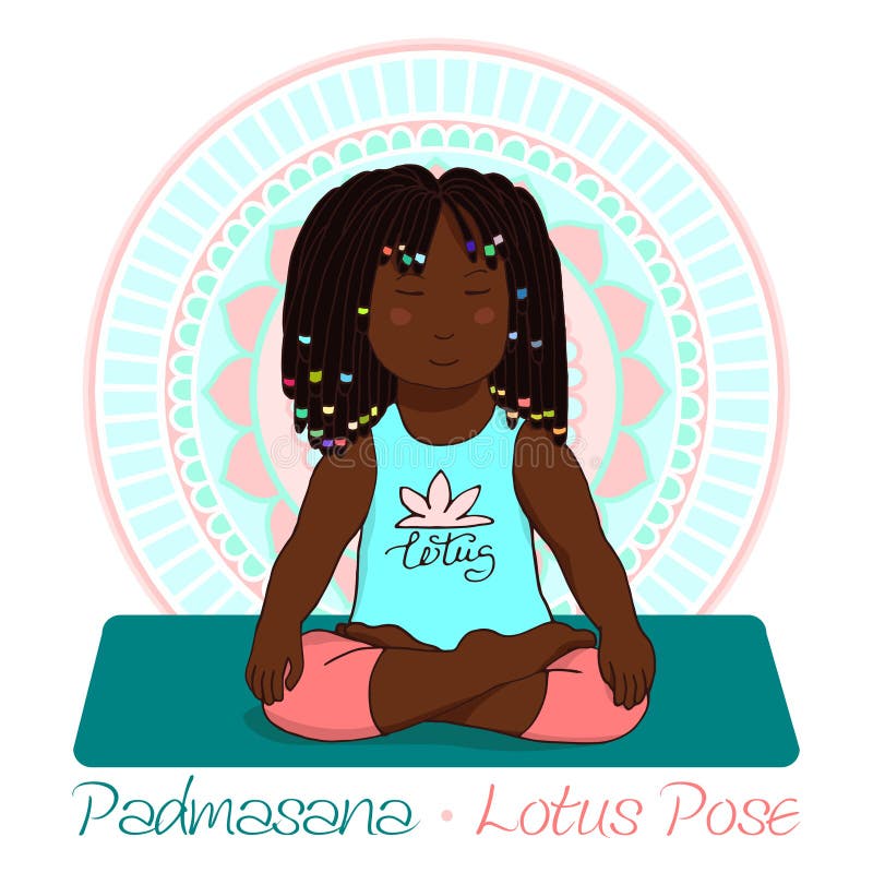 Το κορίτσι στο Lotus θέτει με το υπόβαθρο mandala ελεύθερη απεικόνιση δικαιώματος Το κορίτσι στο Lotus θέτει με το υπόβαθρο mandala ελεύθερη απεικόνιση δικαιώματος