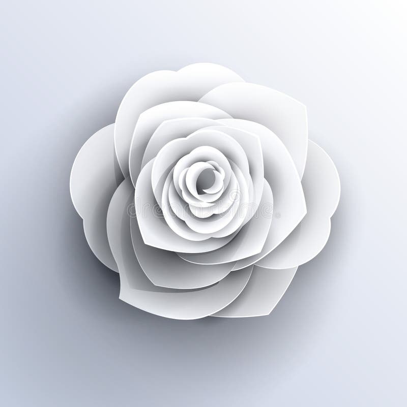 Το λογότυπο λουλουδιών αυξήθηκε διανυσματικό origami μορφής