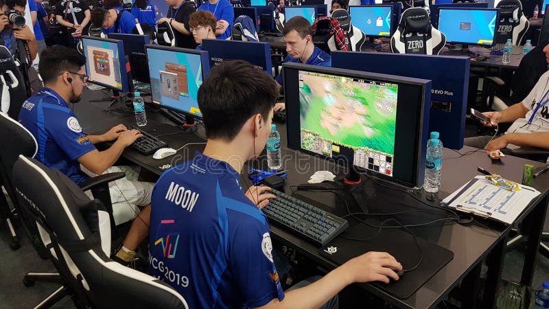 Το ολυμπιακό γεγονός “WCG 2019 παιχνιδιών τυχερού παιχνιδιού eSport των παιχνιδιών παγκόσμιου Cyber σε ΧΙ “, Κίνα στοκ φωτογραφίες με δικαίωμα ελεύθερης χρήσης