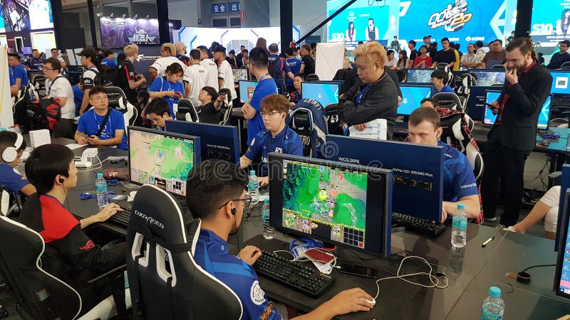 Το ολυμπιακό γεγονός “WCG 2019 παιχνιδιών τυχερού παιχνιδιού eSport των παιχνιδιών παγκόσμιου Cyber σε ΧΙ “, Κίνα στοκ φωτογραφία με δικαίωμα ελεύθερης χρήσης