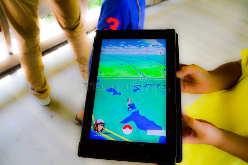 Το παιχνίδι Pokemon πηγαίνει στοκ εικόνα Το παιχνίδι Pokemon πηγαίνει στοκ εικόνα