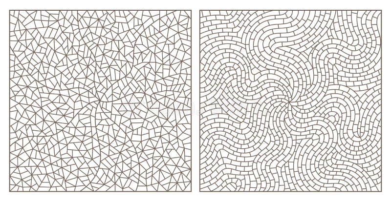 Set of abstract backgrounds contour stained glass, imitation of finely broken glass,rectangular images. Set of abstract backgrounds contour stained glass, imitation of finely broken glass,rectangular images