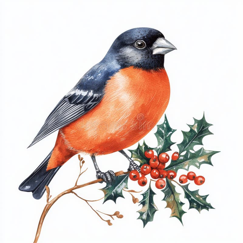το πουλί bullfinch κάθεται στο πράσινο κλαδί το χειμώνα. χαριτωμένο πτηνό το χειμώνα απομονωμένο σε λευκό φόντο. στοκ εικόνες με δικαίωμα ελεύθερης χρήσης