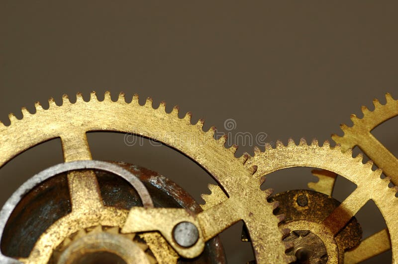 Close up of antique clock gears. Close up of antique clock gears