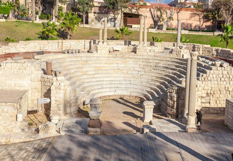 The Roman Amphitheatre and ruins in Alexandria, Egypt. The Roman Amphitheatre and ruins in Alexandria, Egypt.