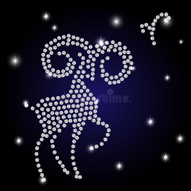 Το σημάδι zodiac Aries είναι ο έναστρος ουρανός απεικόνιση αποθεμάτων Το σημάδι zodiac Aries είναι ο έναστρος ουρανός απεικόνιση αποθεμάτων