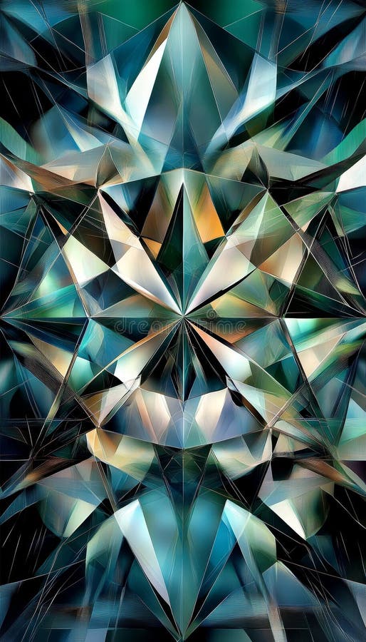Στυλιζαρισμένο γεωμετρικό fractal μοτίβο, ένα μινιμαλιστικό σχέδιο ψηφιακής τέχνης με έντονες γραμμές και τολμηρά χρώματα διανυσματική απεικόνιση