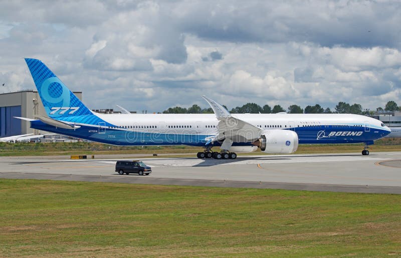 Boeing 77-9X is the longer variant of the new Boeing 777x lineup- an all composite 777 with folding winglets. Boeing 77-9X is the longer variant of the new Boeing 777x lineup- an all composite 777 with folding winglets