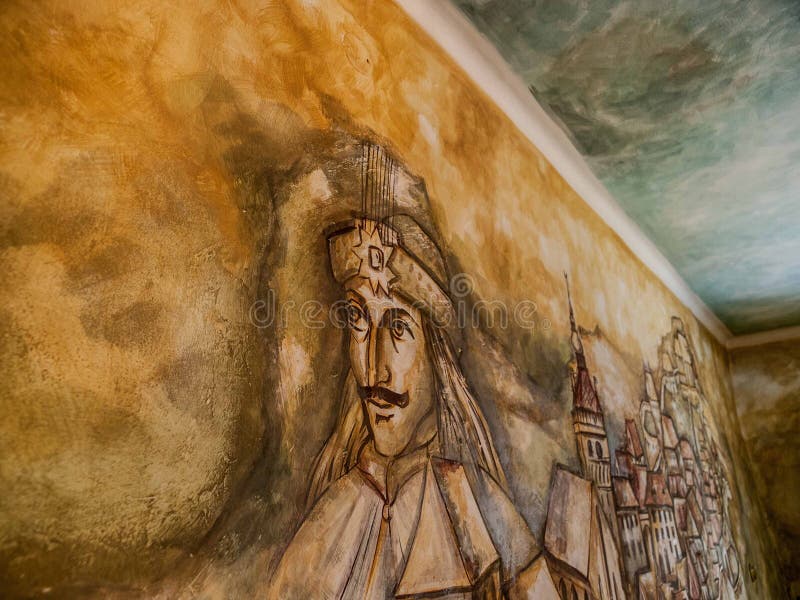 Τοιχογραφία Tepes Vlad στοκ φωτογραφία Τοιχογραφία Tepes Vlad στοκ φωτογραφία