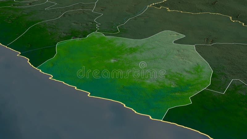 τονίστηκε η sinoe liberia. φυσικό διανυσματική απεικόνιση