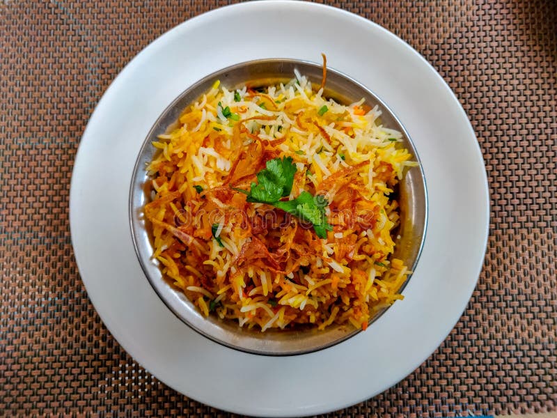 Τοπ άποψη Biryani Dum στοκ εικόνα