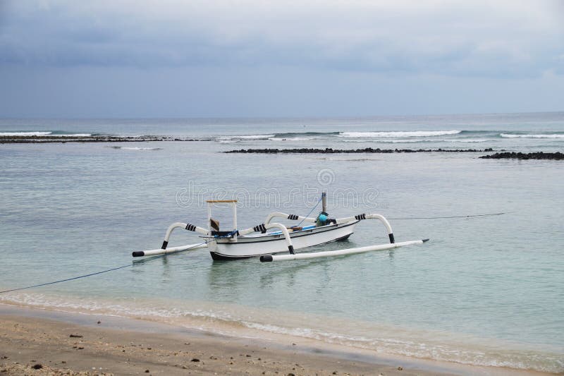 Τοπική παραδοσιακή βάρκα Νησί αέρα Gili, Ινδονησία στοκ φωτογραφία