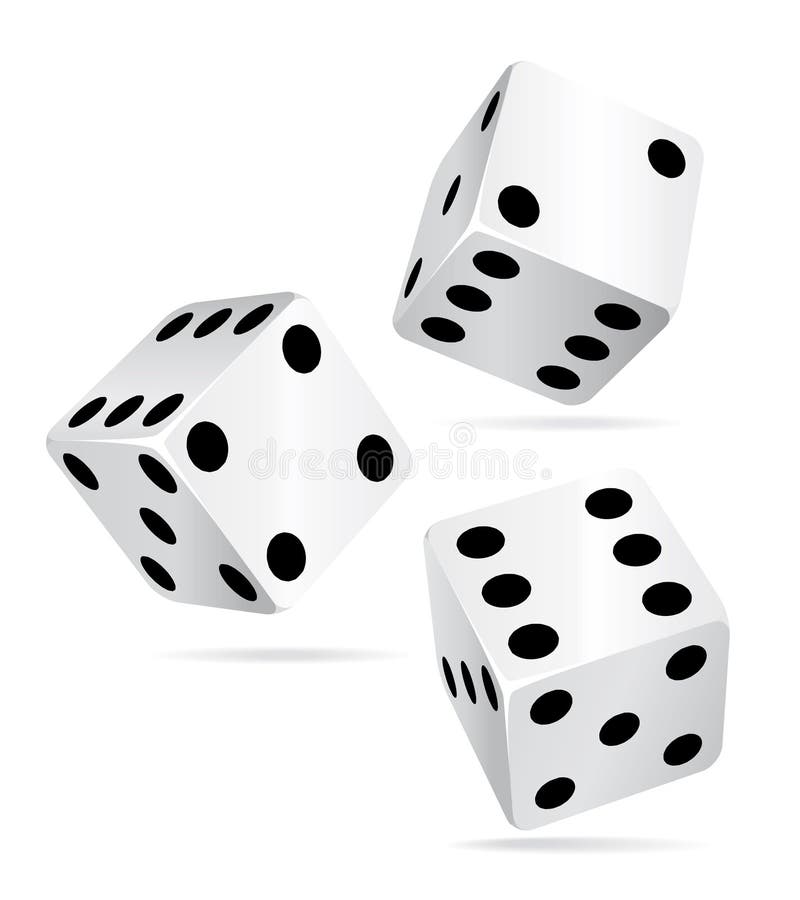 Three rolling dices. Casino or chance concept. Three rolling dices. Casino or chance concept.
