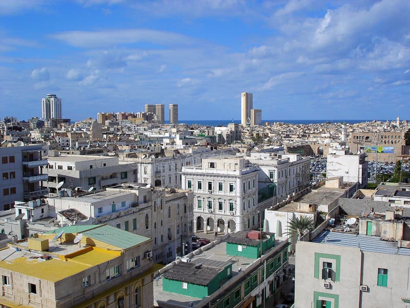 View of the city skyline. View of the city skyline