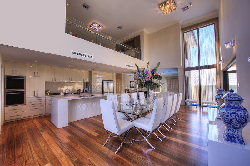 Open Meals and Dining Room with timber floors. Open Meals and Dining Room with timber floors