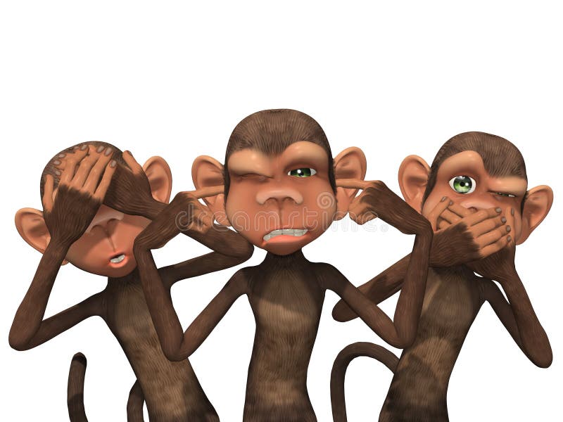 Three Wise Monkeys - See No Evil, Hear No Evil, Speak No Evil. Three Wise Monkeys - See No Evil, Hear No Evil, Speak No Evil