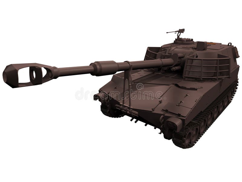 τρισδιάστατη απόδοση M109 Howitzer απεικόνιση αποθεμάτων τρισδιάστατη απόδοση M109 Howitzer απεικόνιση αποθεμάτων