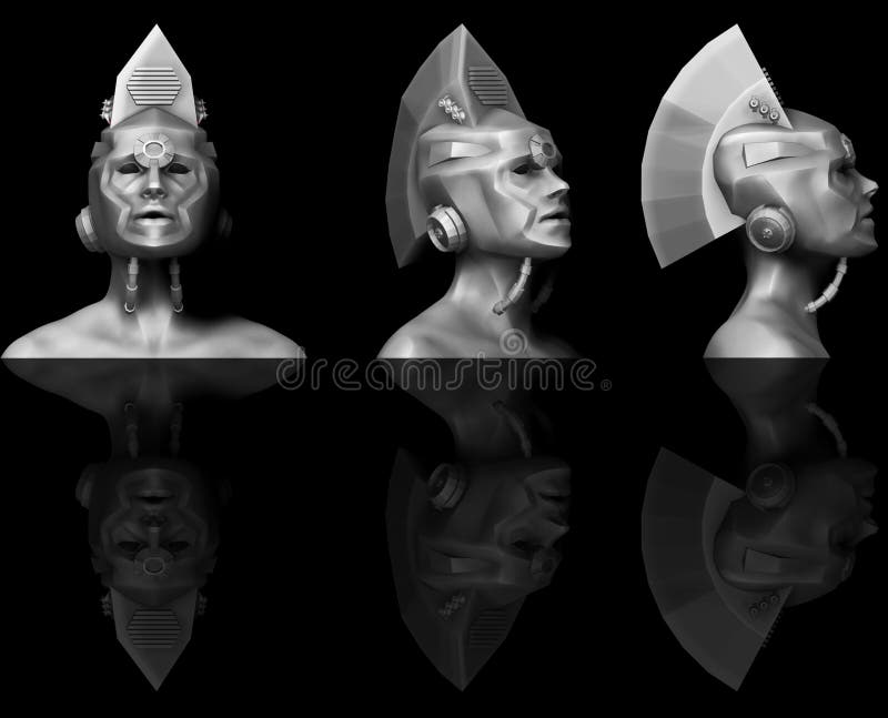 A 3D Model Sculpt of a Hybrid female Cyborg. A 3D Model Sculpt of a Hybrid female Cyborg