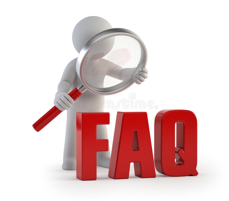 τρισδιάστατοι μικροί άνθρωποι - lupe FAQ διανυσματική απεικόνιση τρισδιάστατοι μικροί άνθρωποι - lupe FAQ διανυσματική απεικόνιση