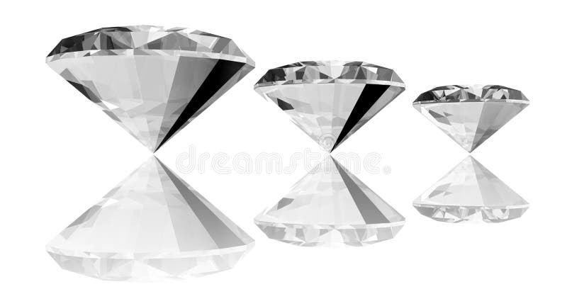 A 3d render of a diamonds isolated on a white background. A 3d render of a diamonds isolated on a white background.
