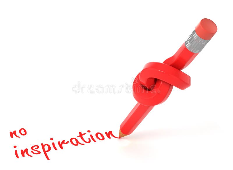 No inspiration 3d concept isolated over white. No inspiration 3d concept isolated over white