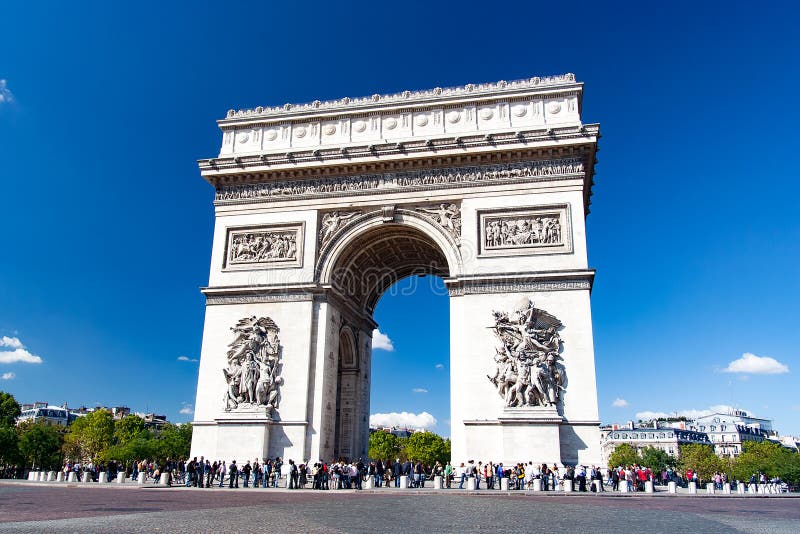 Τόξο de triomphe - Παρίσι - Γαλλία στοκ εικόνες Τόξο de triomphe - Παρίσι - Γαλλία στοκ εικόνες