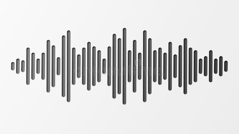 Sound wave with imitation of sound. Audio identification technology. Sound wave with imitation of sound. Audio identification technology.