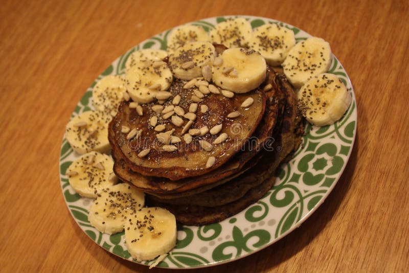 Υγιή pankakes στοκ φωτογραφίες Υγιή pankakes στοκ φωτογραφίες