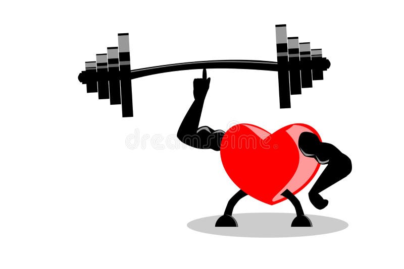 Vector illustration, EPS10. The image can be used as icon, visual content, etc. Exercise make heart healthy and stronger concept. Vector illustration, EPS10. The image can be used as icon, visual content, etc. Exercise make heart healthy and stronger concept.