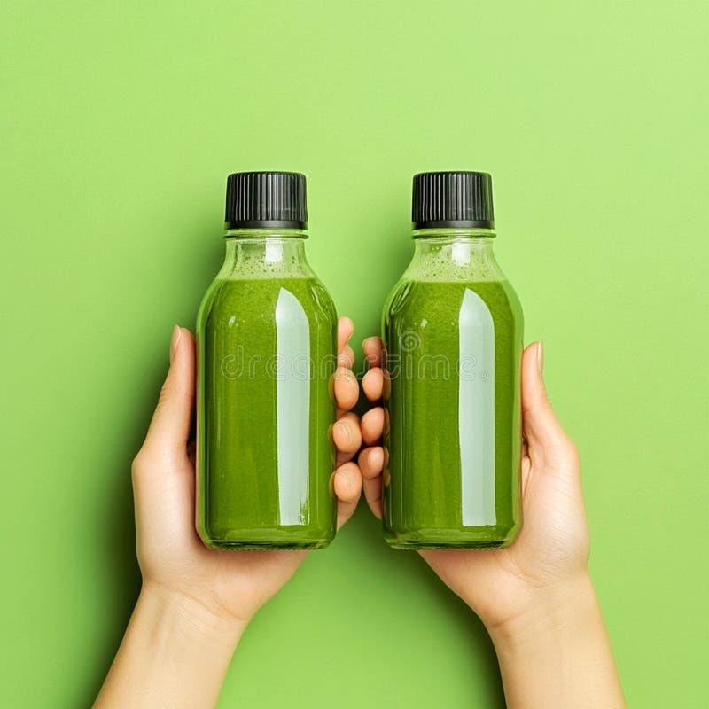 υγιεινά πράσινα φιάλες μουτζούρα φρέσκο detox ποτό δίαιτα χυμός φαγητού απομονωμένος σε λευκό φόντο ελεύθερη απεικόνιση δικαιώματος