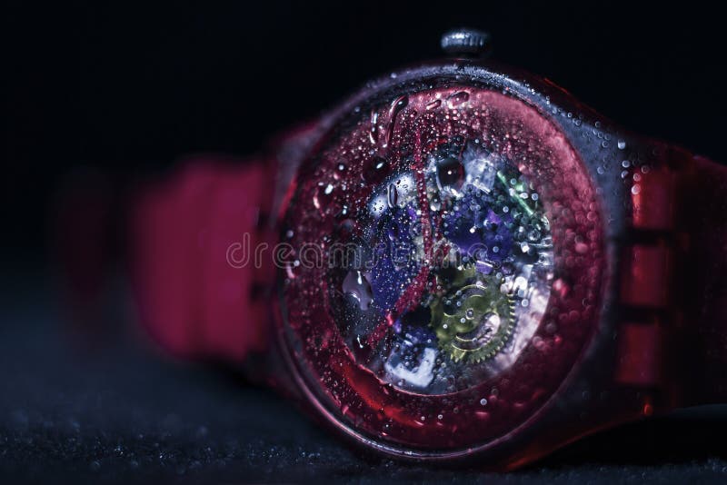 An abstract image of a wet watch. An abstract image of a wet watch.