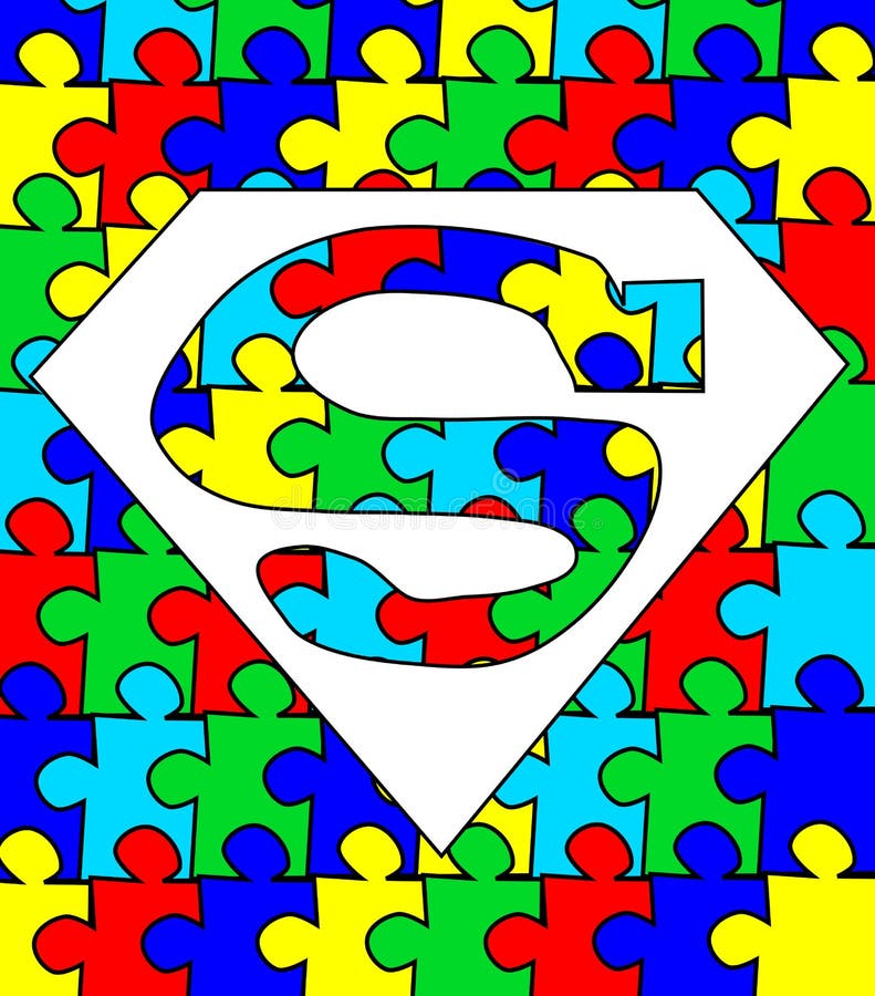 Autism puzzle superman. Autism puzzle superman