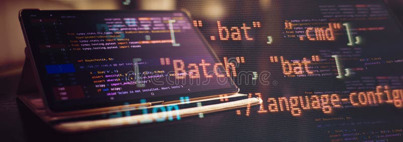 υπεύθυνοι έργου εργασία νέα ιδέα. προγραμματιστής εφαρμογών για κινητές συσκευές. καινοτόμο σχέδιο εκκίνησης. κώδικας προγραμματισ απεικόνιση αποθεμάτων