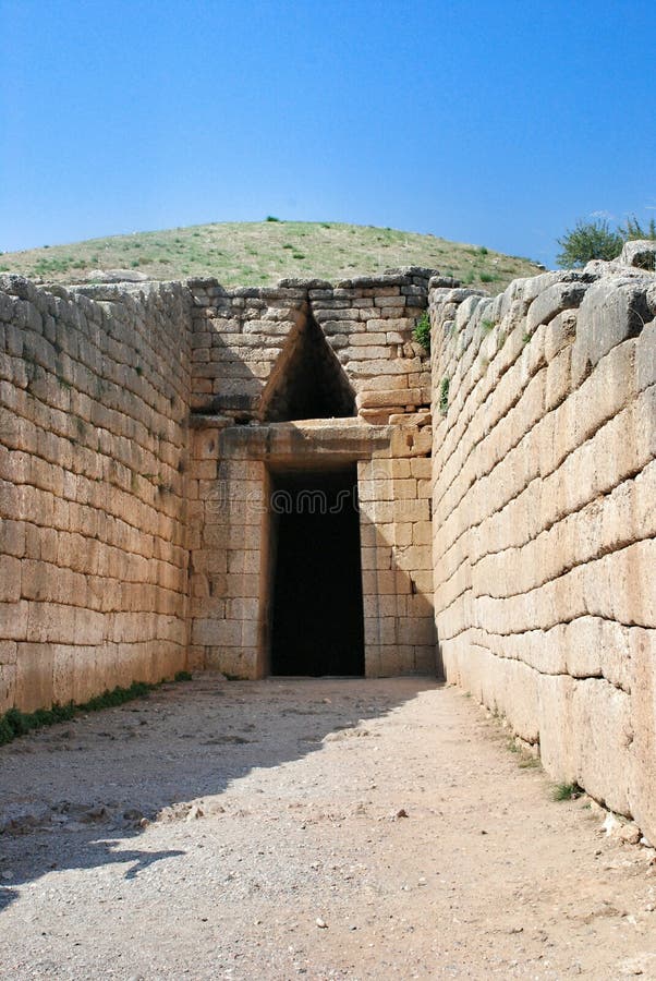 Υπουργείο Οικονομικών του τάφου Atreus Agamemnon Mycenae Ελλάδα στοκ φωτογραφίες