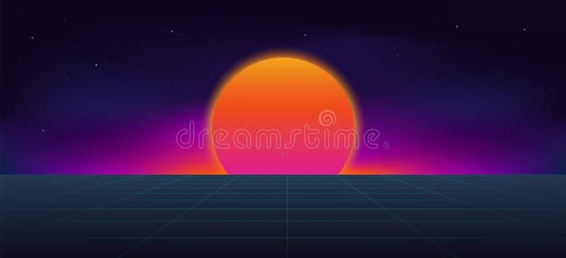 ΥπόβαθÏο ήλιων νÎου Cyberpunk ελεύθερη απεικόνιση δικαιώματος